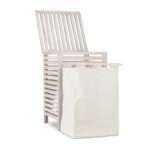 Cos de rufe din lemn, capacitate 52L, 65,5 x 45 x 45 cm, crem - imagine 8
