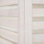 Cos de rufe din lemn, capacitate 52L, 65,5 x 45 x 45 cm, crem - imagine 2