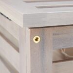 Cos de rufe din lemn, capacitate 52L, 65,5 x 45 x 45 cm, crem - imagine 10