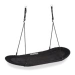 Leagan copii si adulti, tip cuib, pentru 2 persoane, negru, Relaxdays