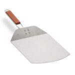 Lopata pentru pizza, din inox cu maner din lemn, 15,5 x 24 x 51 cm
