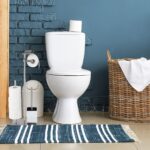 Set de toaleta din otel inoxidabil, suport hartie igienica si perie de toaleta, loc rezerve, raft, Relaxdays - imagine 9