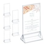 Suport meniu, display plastic pentru prezentare, 6 bucati,  format A6, acryl