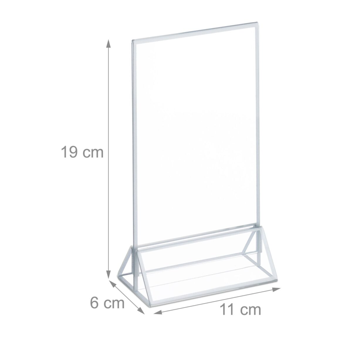 Suport meniu, display plastic pentru prezentare, 6 bucati,  format A6, acryl - imagine 5