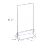 Suport meniu, display plastic pentru prezentare, 6 bucati,  format A6, acryl - imagine 5