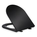 Capac de toaleta negru, coborare automata, Duroplast, Relaxdays