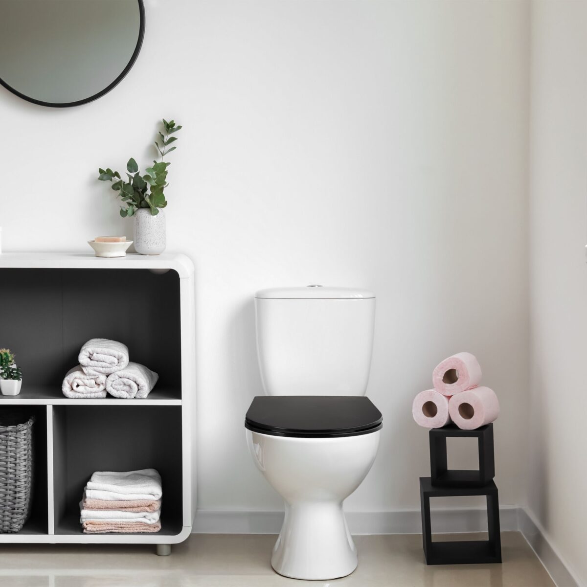 Capac de toaleta negru, coborare automata, Duroplast, Relaxdays - imagine 4