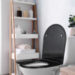 Capac de toaleta negru, coborare automata, Duroplast, Relaxdays - imagine 2