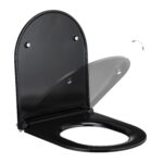 Capac de toaleta negru, coborare automata, Duroplast, Relaxdays - imagine 3