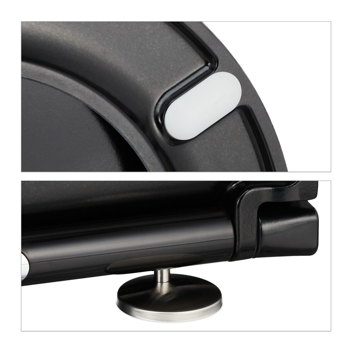 Capac de toaleta negru, coborare automata, Duroplast, Relaxdays - imagine 5