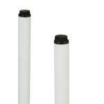 Set de 2 suporturi reglabile pentru ghivece, sustinere 50 kg, alb, fier - imagine 6