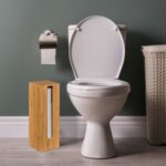 Suport din bambus pentru hartie igienica, rezistent la umiditate, 42 x 13,5 x 13,5 cm - imagine 2