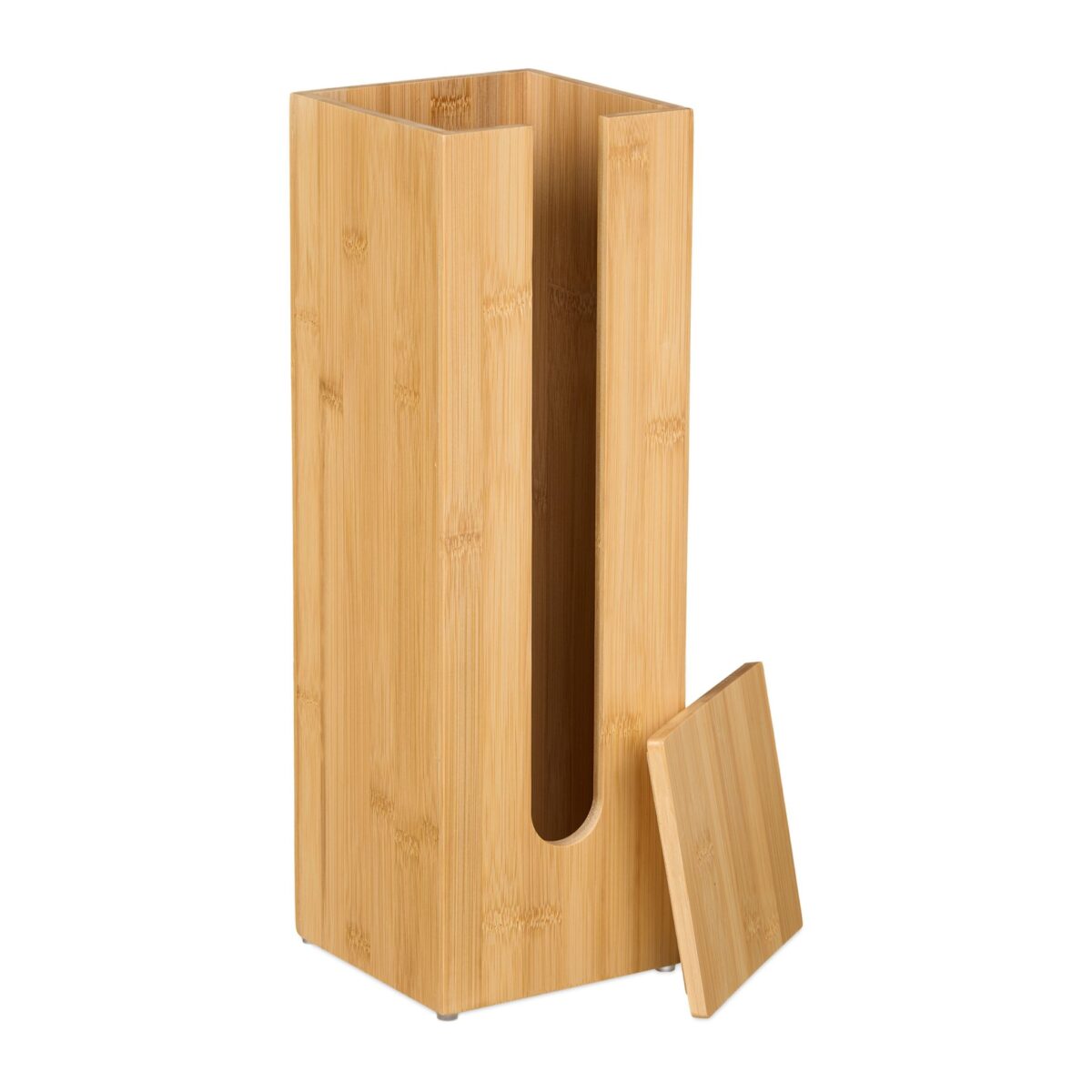 Suport din bambus pentru hartie igienica, rezistent la umiditate, 42 x 13,5 x 13,5 cm - imagine 5