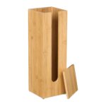 Suport din bambus pentru hartie igienica, rezistent la umiditate, 42 x 13,5 x 13,5 cm - imagine 5