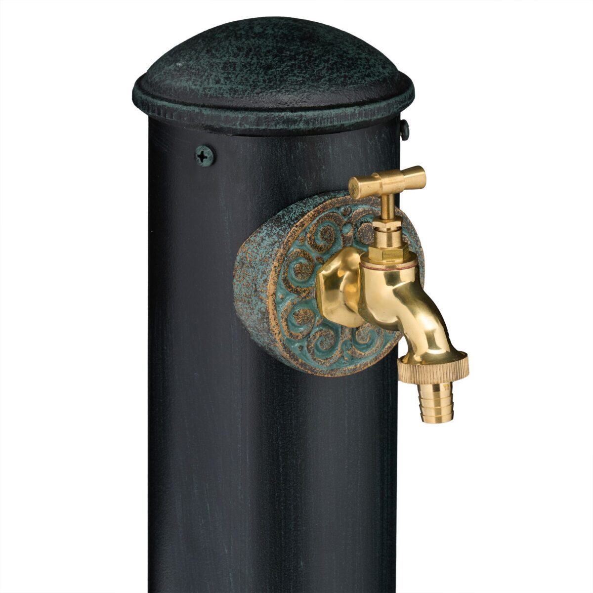 Cismea de gradina cu robinet, aluminiu, 91 x 17 cm, negru-verde - imagine 4