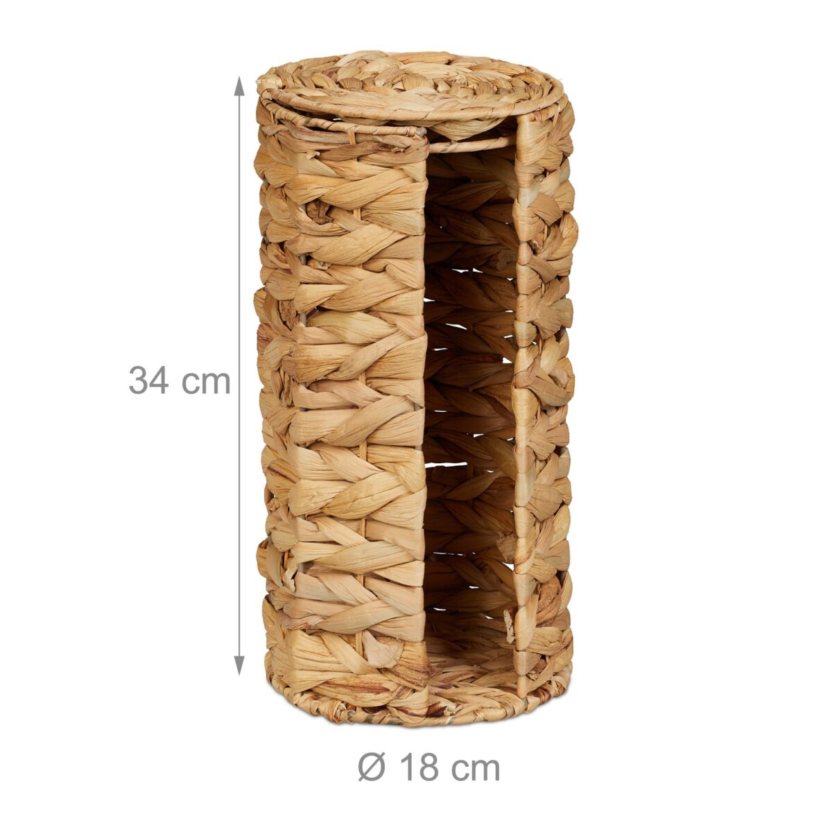 Suport depozitare hartie igienica, design impletit din zambila de apa, 34 x 18 cm - imagine 3