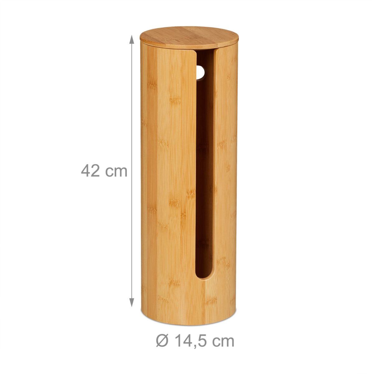 Suport din bambus pentru hartie igienica, 42 x 14,5 cm - imagine 7