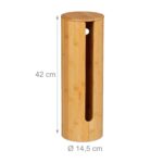 Suport din bambus pentru hartie igienica, 42 x 14,5 cm - imagine 7