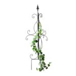 Spalier metalic pentru flori, design decorativ, 125 x 43 x 43 cm