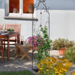 Set 2 spaliere decorative, pentru plante, clopotel vant, 170 x 45 x 4 cm, negru - imagine 4