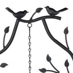 Set 2 spaliere decorative, pentru plante, clopotel vant, 170 x 45 x 4 cm, negru - imagine 6