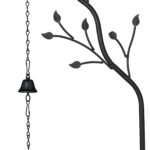 Set 2 spaliere decorative, pentru plante, clopotel vant, 170 x 45 x 4 cm, negru - imagine 7