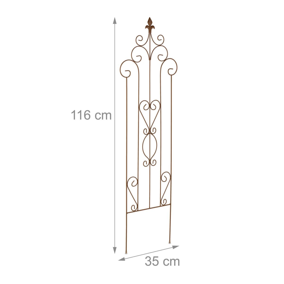 Set 2 spaliere de trandafiri, design decorativ cu linii curbate, 116 x 35 cm - imagine 5