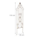 Set 2 spaliere de trandafiri, design decorativ cu linii curbate, 116 x 35 cm - imagine 5