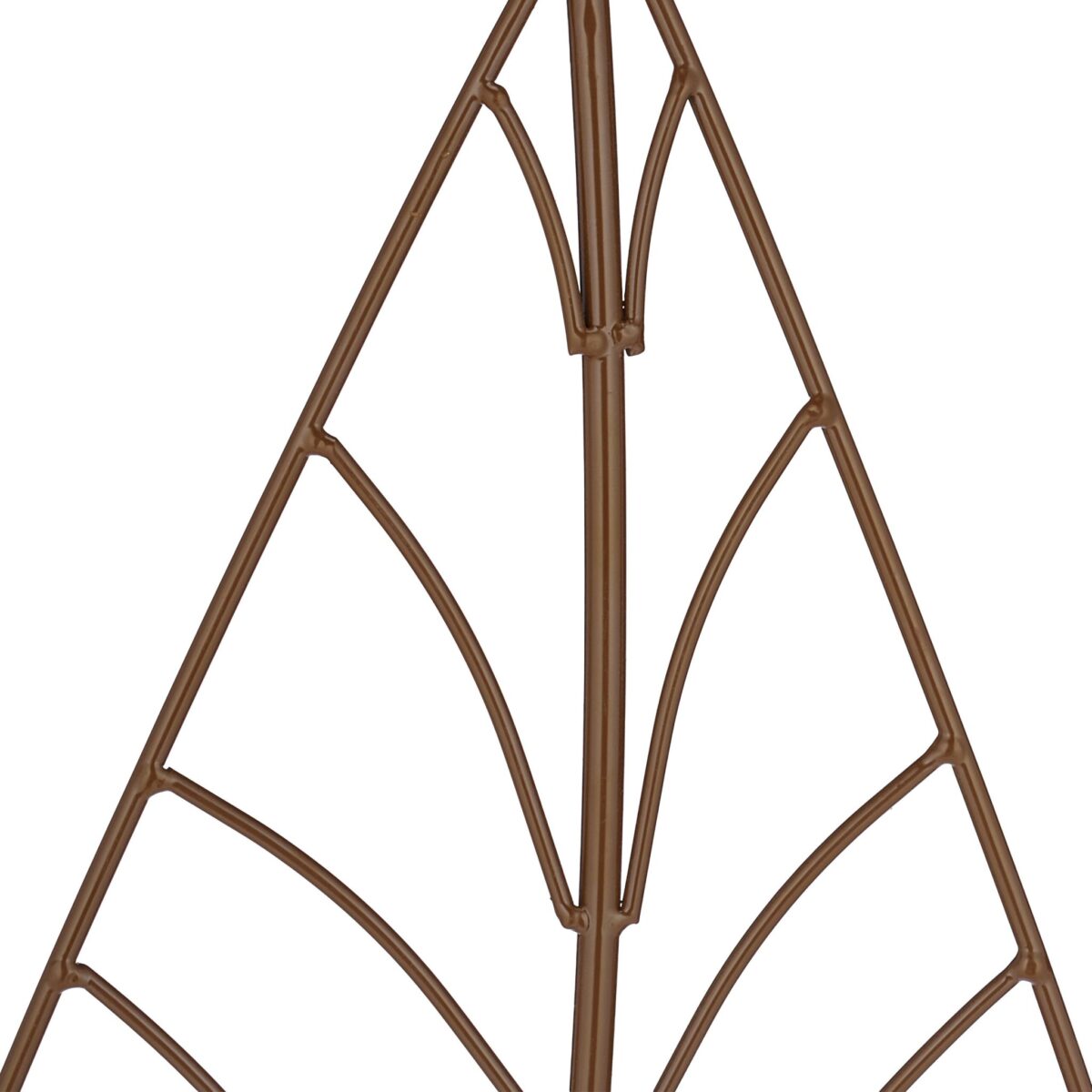 Set 2 spaliere pentru plante, design frunza, dimensiuni diferite, maro - imagine 6