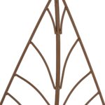 Set 2 spaliere pentru plante, design frunza, dimensiuni diferite, maro - imagine 6
