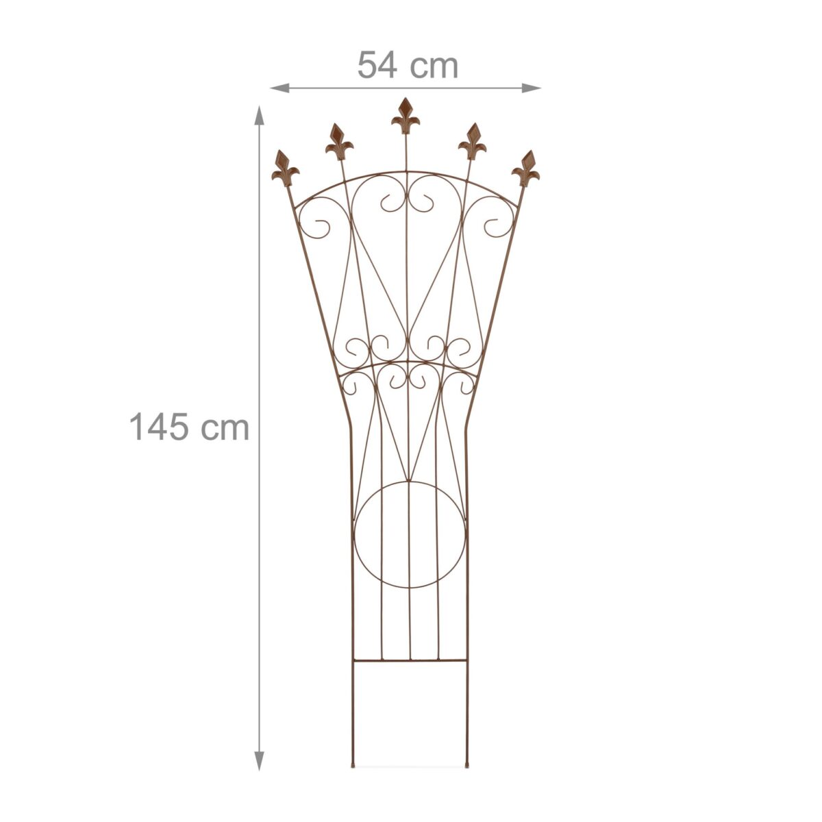Set 2 spaliere de trandafiri, design frantuzesc, 145 x 54 x 1 cm, maro antichizat - imagine 5