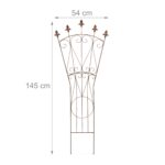 Set 2 spaliere de trandafiri, design frantuzesc, 145 x 54 x 1 cm, maro antichizat - imagine 5