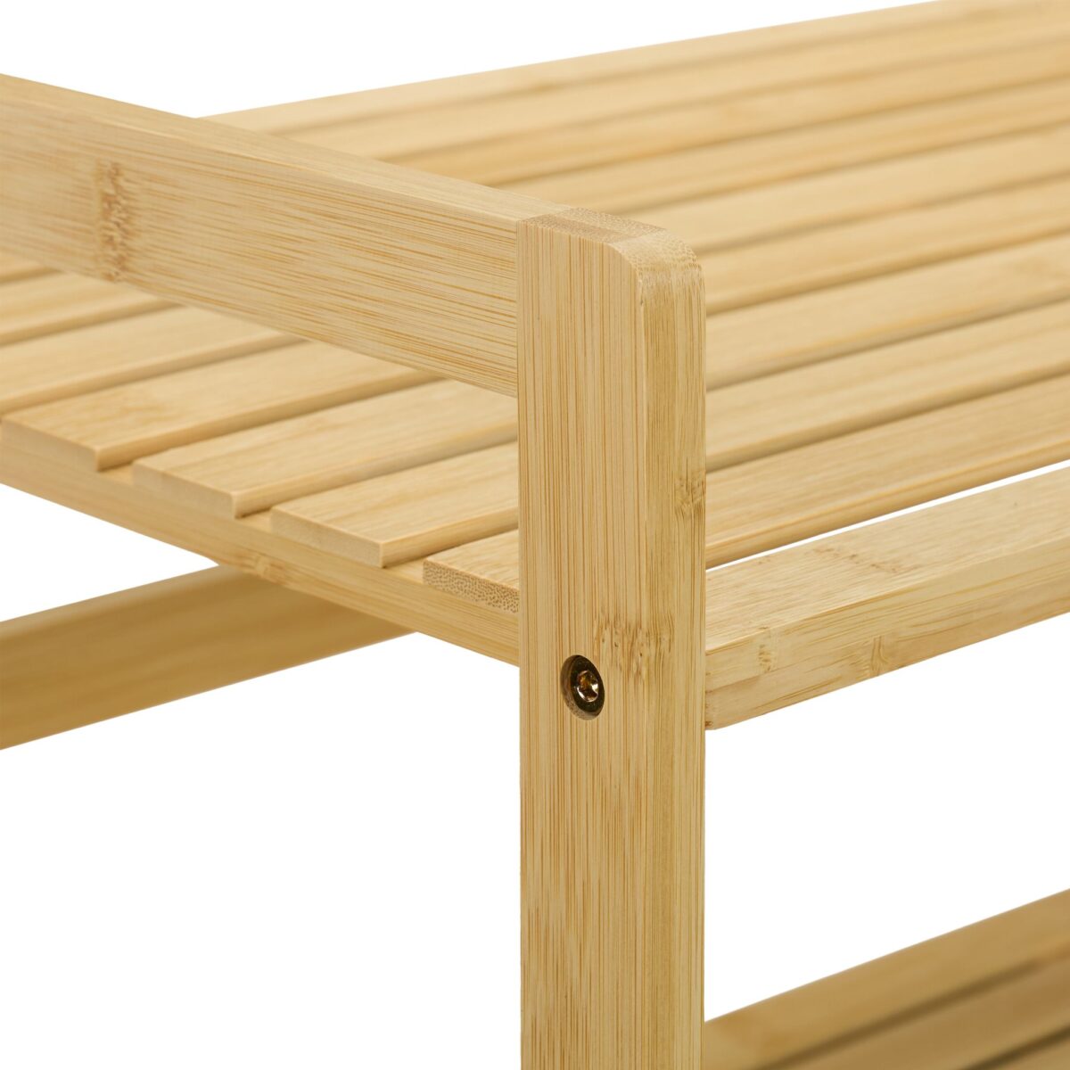 Raft de baie, 3 cosuri de rufe detasabila, 2 rafturi, bambus/poliester, 105 x 80 x 40 cm - imagine 8