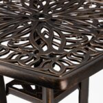 Masa pentru balcon/terasa, aluminiu, negru/bronz,  53 x 53,5 x 53,5 cm - imagine 6