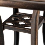 Masa pentru balcon/terasa, aluminiu, negru/bronz,  53 x 53,5 x 53,5 cm - imagine 7