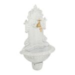 Chiuveta de perete, design antic Gargui, cu robinet si lavoar, alb,  61 x 35 x 18 cm