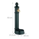 Cismea antica de gradina, verde, 83 cm, aluminiu, Relaxdays - imagine 7