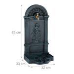 Cismea antica de gradina, figurina decorativa cupidon, gri, aluminiu, 83 cm, Relaxdays - imagine 3