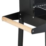 Gratar mobil de gradina, cu rafturi practice, grill reglabil pe inaltime, 80,5 x 86 x 42 cm - imagine 5
