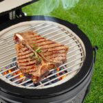 Gratar cuptor Kamado din ceramica, termometru integrat, supape de ventilatie, multifunctional - imagine 9