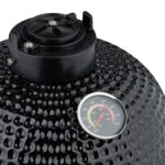 Gratar cuptor Kamado din ceramica, termometru integrat, supape de ventilatie, multifunctional - imagine 5