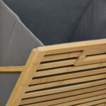 Raft de baie, 2 cosuri de rufe, 2 sertare, bambus/poliester, 95 x 88 x 33 cm, maro - imagine 7