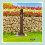 Cismea antica de gradina, aluminiu, 81 x 21 x 24,5 cm, maro - imagine 3