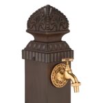 Cismea antica de gradina, aluminiu, 81 x 21 x 24,5 cm, maro - imagine 9