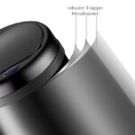 Cos de gunoi cu senzor deschidere-inchidere, Monzana®, 30 L, otel, negru - imagine 7