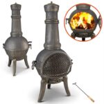 Semineu pentru terasa, gradina, din fonta, 112 cm, Gardebruk® - imagine 3