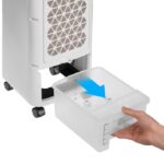 Racitor de aer portabil Monzana, 4 in 1, Ventilator, Umidificator, Ionizator, 60 W, 22,5 x 25 x 56 cm, alb/negru - imagine 5