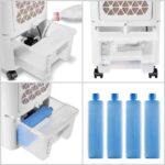 Racitor de aer portabil Monzana, 4 in 1, Ventilator, Umidificator, Ionizator, 60 W, 22,5 x 25 x 56 cm, alb/negru - imagine 6