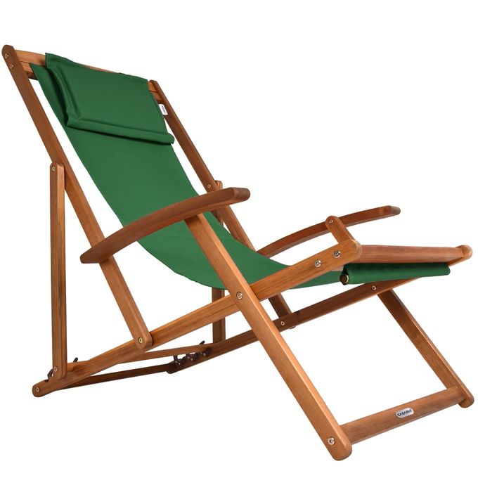 531dae9cad404e0b0aeea23c642b7a51_de-100487d-5_680x680 Sezlong din lemn, reglabil, pliabil, verde, 94x60x94cm, CASARIA® - imagine 1