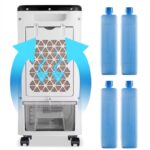 Racitor de aer portabil Monzana, 4 in 1, Ventilator, Umidificator, Ionizator, 60 W, 22,5 x 25 x 56 cm, alb/negru - imagine 4